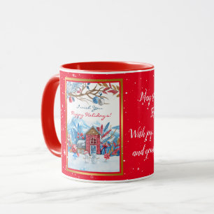 Lycklig Snögubbe Customize Mugg