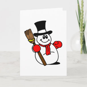 Lycklig Snögubbe Cute-julen - Helgdagarna jul Helgkort