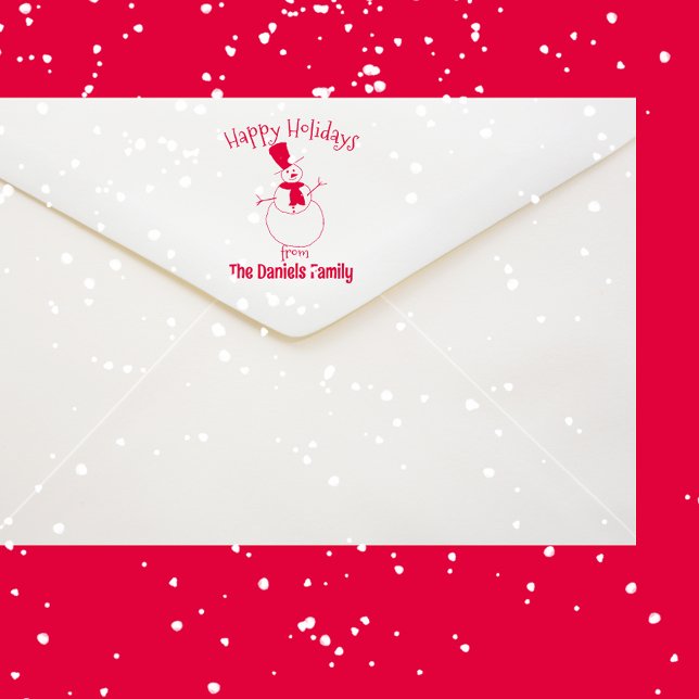 Lycklig Snögubbe jul Självfärgande Stämpel (Skapare uppladdad)