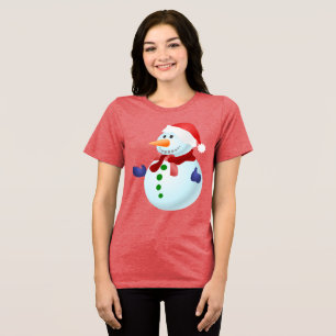 Lycklig Snögubbe jul T Shirt