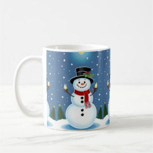 Lycklig Snögubbe Kaffemugg