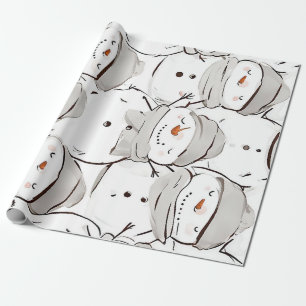 Lycklig Snögubbe Presentpapper
