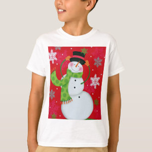 Lycklig Snögubbe T Shirt
