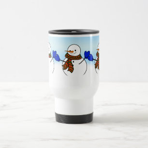 Lycklig Snögubbe w/Blue Mittens Resemugg