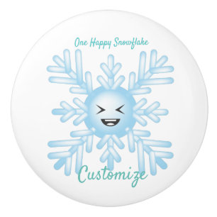Lycklig Snowflake Emoticon Thunder_Cove Knopp
