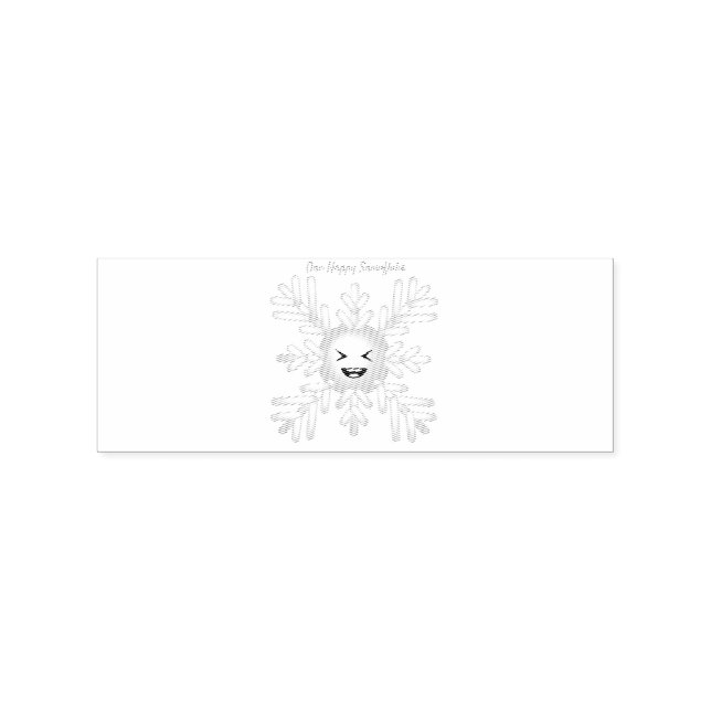 Lycklig Snowflake Emoticon Thunder_Cove Stämpel (Tryck)