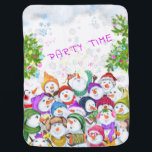 Lycklig Snowmans God jul Baby Blanket Bebisfilt<br><div class="desc">Lycklig Snowmans God jul Party Funny Teckning Tecknad Snögubbe och text - Välj / lägg till din unika text / teckensnitt / Färg - Gör din Speciella gåva - Ändra storlek och flytta eller ta bort och lägg till inslag / bild med anpassning verktyg! - Teckning och MJÖLKS utformning. Du...</div>