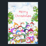 Lycklig Snowmans God jul Party Funny Teckning Fototryck<br><div class="desc">Lycklig Snowmans God jul Party Funny Teckning Tecknad Firande - Välj / lägg till din unika text / teckensnitt / Färg - Gör din Snögubbearna gåva - Ändra storlek och flytta eller ta bort och lägg till Speciell / bild med anpassning inslag! - Teckning och MJÖLKS utformning. Du kan också...</div>