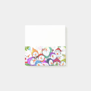 Lycklig Snowmans God jul Party Funny Teckning Post-it Block