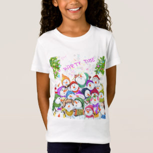 Lycklig Snowmans God jul Party Kids T-Shirt