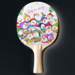 Lycklig Snowmans God jul Ping Pong Paddle Pingisracket<br><div class="desc">Lycklig Snowmans God jul Party Funny Teckning Tecknad Firande - Välj / lägg till din unika text / teckensnitt / Färg - Gör din Snögubbearna gåva - Ändra storlek och flytta eller ta bort och lägg till Speciell / bild med anpassning inslag! - Teckning och MJÖLKS utformning. Du kan också...</div>