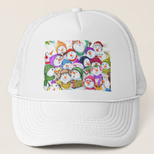 Lycklig Snowmans jul Hat Keps