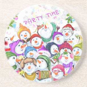 Lycklig Snowmans jul Party Funny Underlägg