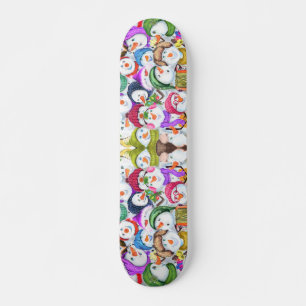 Lycklig Snowmans jul Party Skateboard Gift