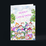 Lycklig Snowmans julkort Kort<br><div class="desc">God jul-kort med Lycklig Snowmans God jul Party Funny Teckning Snögubbe och julkort - eller Välj / lägg till din unika text / teckensnitt / Färg - Gör din Tecknaderna gåva - Ändra storlek och flytta eller ta bort och lägg till Speciell / bild med anpassning inslag! - Teckning och...</div>