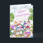 Lycklig Snowmans julkort Kort<br><div class="desc">God jul-kort med Lycklig Snowmans God jul Party Funny Teckning Snögubbe och julkort - eller Välj / lägg till din unika text / teckensnitt / Färg - Gör din Tecknaderna gåva - Ändra storlek och flytta eller ta bort och lägg till Speciell / bild med anpassning inslag! - Teckning och...</div>