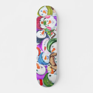 Lycklig Snowmans-julskateboard Mini Skateboard Bräda 18,5 Cm