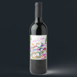 Lycklig Snowmans Party, Flaska-juletikett Vinflaska Etikett<br><div class="desc">Lycklig Snowmans God jul Party Funny Teckning Tecknad Snögubbe och text - Välj / lägg till din unika text / teckensnitt / Färg - Gör din Speciella gåva - Ändra storlek och flytta eller ta bort och lägg till inslag / bild med anpassning verktyg! - Teckning och MJÖLKS utformning. Du...</div>