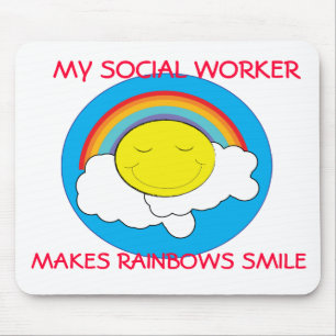 Lycklig socialarbetare Mousepad Musmatta