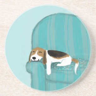 Lycklig soffahund - gullig Beagle Underlägg