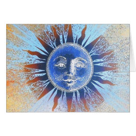 Lycklig Sol ansikte Hälsningskort