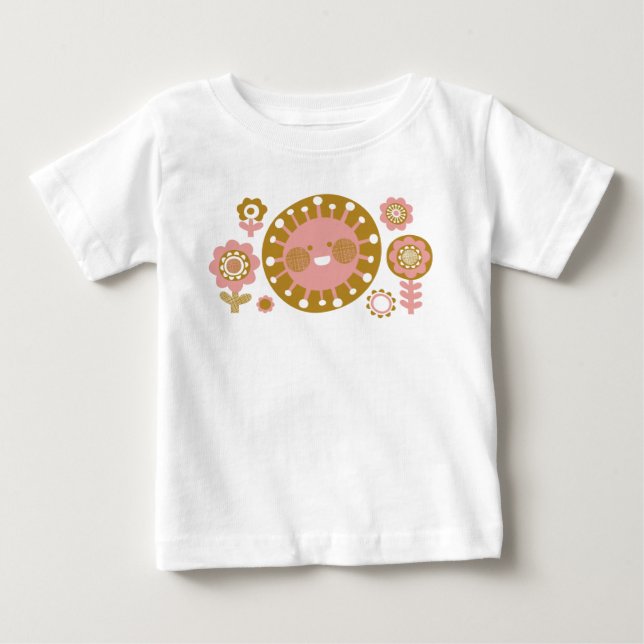Lycklig Sol, Cute T-skjortan T Shirt (Framsida)