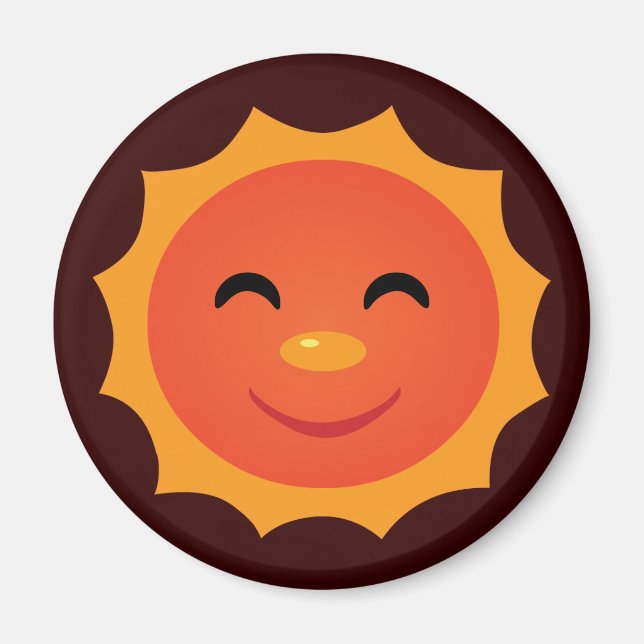 Lycklig Sol Magnet (Framsidan)