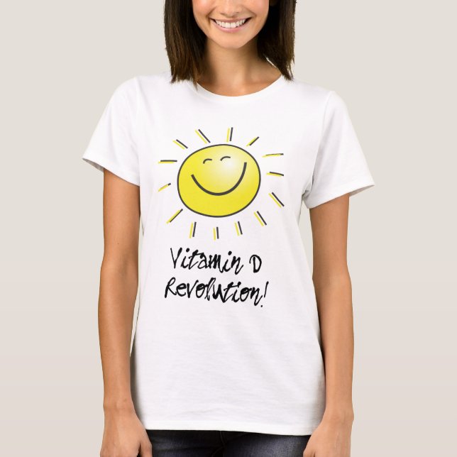 Lycklig Sol, vitamin D-Revolutionen T Shirt (Framsida)