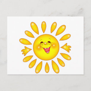 lycklig sol vykort