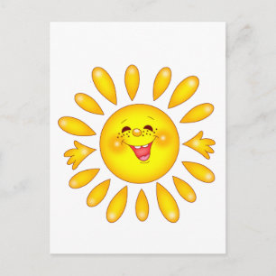 lycklig sol vykort