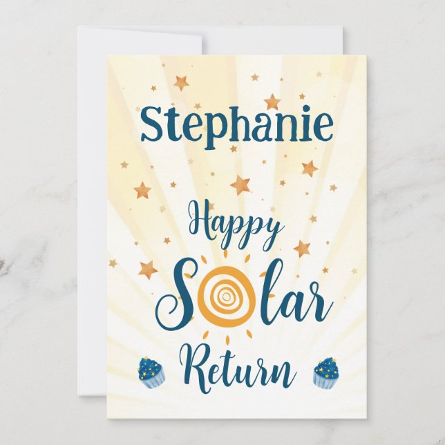 Lycklig Solar Return Astrology Birthday Card (Framsida)
