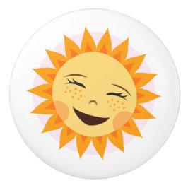 Lycklig soldörrknopp - gullig designför barn knopp