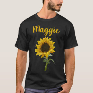 Lycklig Solros - Maggie Namn T Shirt