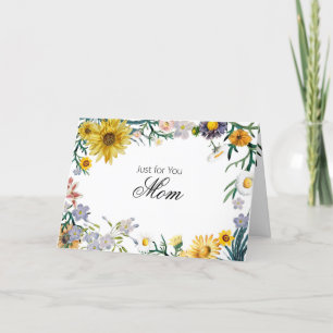 Lycklig Solros och Vår Blommigt Kort