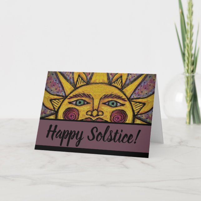 Lycklig Solstice Greeting Card Kort (Framsida)