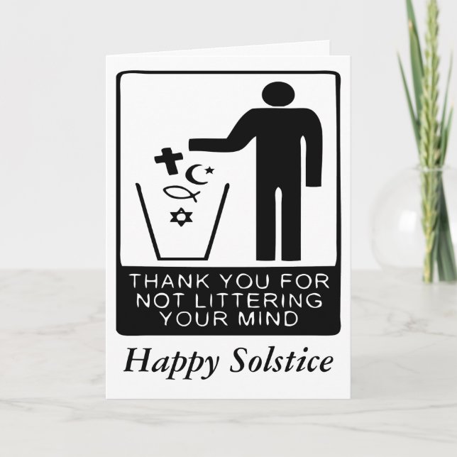 Lycklig Solstice Helgkort (Framsida)