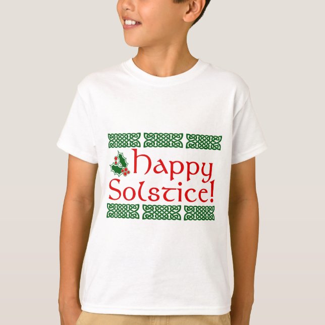 Lycklig Solstice T Shirt (Framsida)