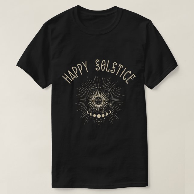 Lycklig Solstice Winter Sol Helgdag Celestial Kris T Shirt (Design framsida)