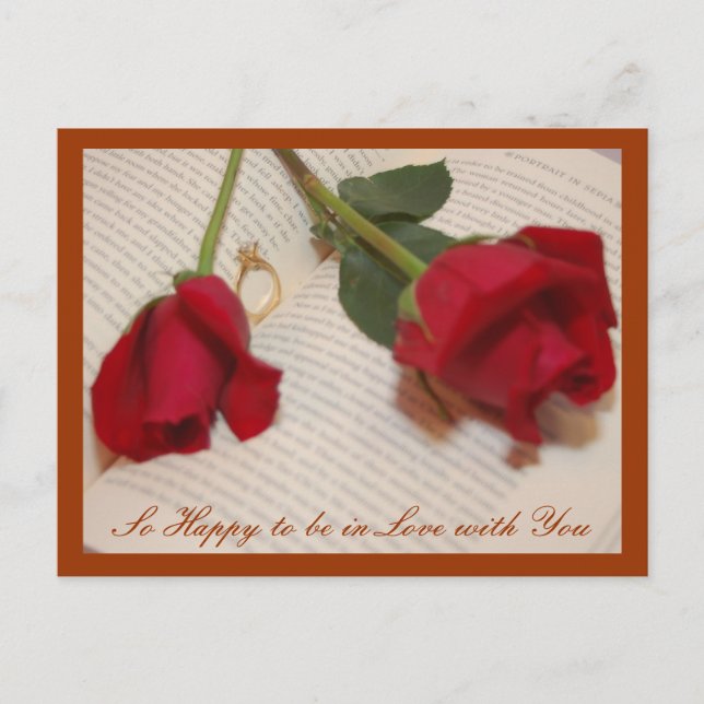 Lycklig som är i älskad vykort (Framsida)