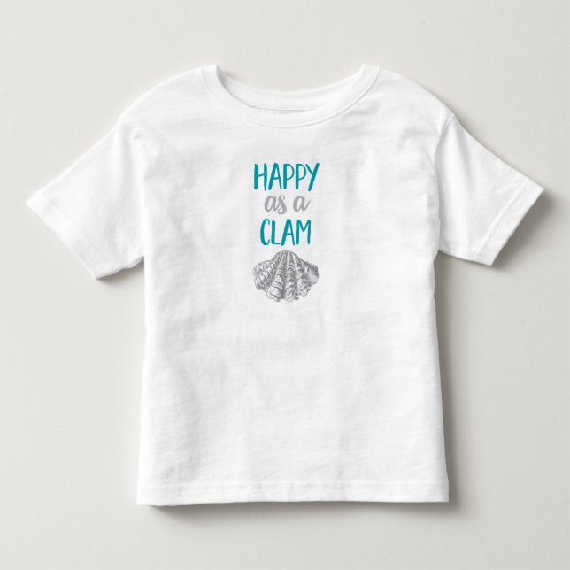 Lycklig som Clam T-shirt (Framsida)
