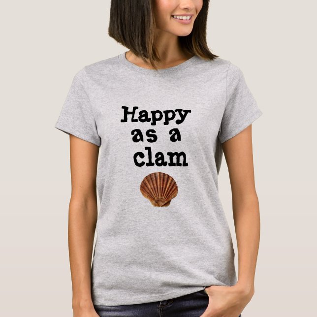 Lycklig som Clam T-Shirt (Framsida)