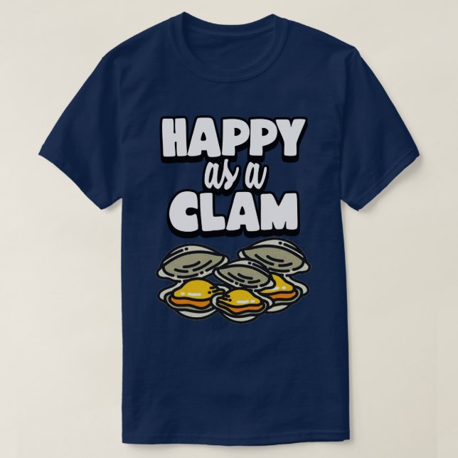 Lycklig som Clam T Shirt (Design framsida)