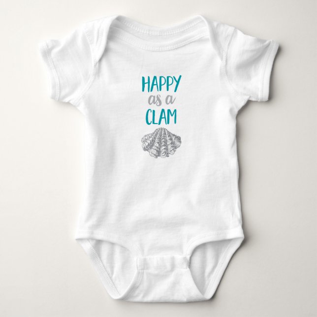 Lycklig som Clam Tee Shirt (Framsida)