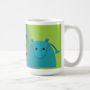Lycklig som en flodhäst kaffemugg