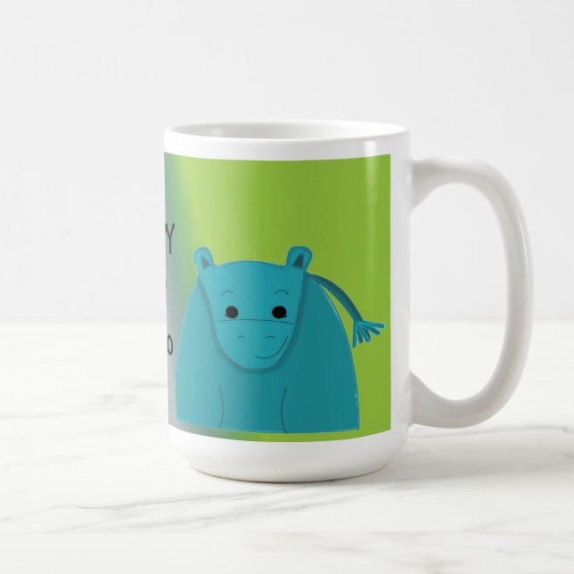 Lycklig som en flodhäst kaffemugg (Höger)