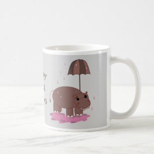 Lycklig som en flodhäst kaffemugg