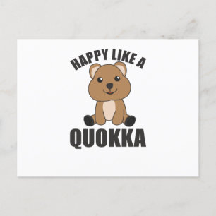 Lycklig som en Quokka - Sweet Quokka Sweet Animals Vykort