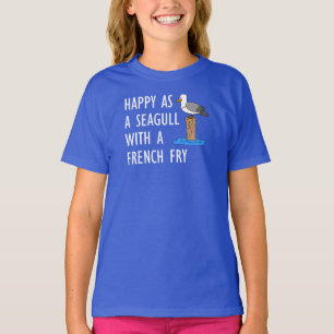 Lycklig som Fiskmås med Fransk grå T Shirt