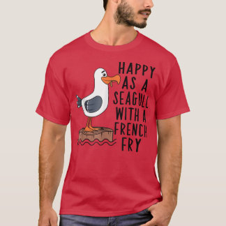 Lycklig som Fiskmås med Fransk skum T Shirt