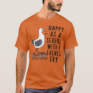 Lycklig som Fiskmås med Fransk skum  T Shirt